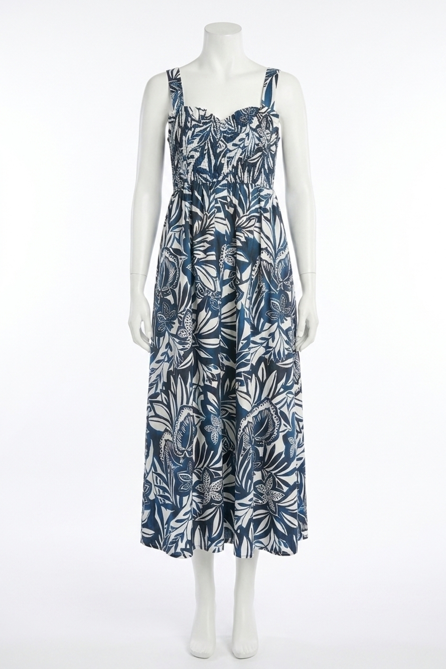 NEW CABALLERO josephine midi dress in woodblock palm